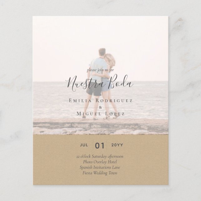 Invitación de Boda con Superposición de Fotos (Devant)