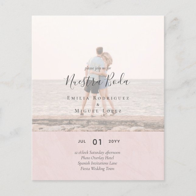 Invitación de Boda con Superposición de Fotos (Devant)
