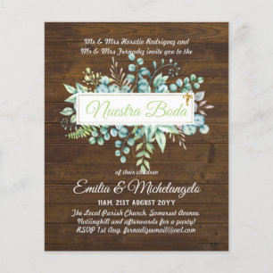 Invitaciones De Boda Baratas HOJAS Modernas