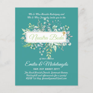Invitaciones De Boda Baratas HOJAS Modernas
