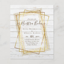 Invitaciones de Boda, Mariage espagnol GOLD Budget