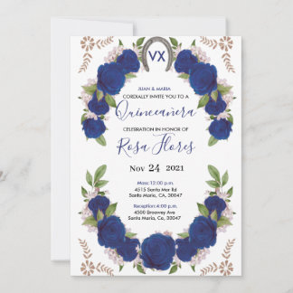 Invitaciones pour Quinceanera Invitation, Roses de