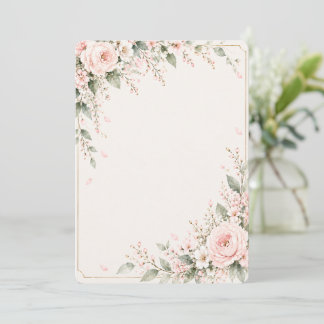 INVITATION 結婚式 招待状 エレガント 花 上品