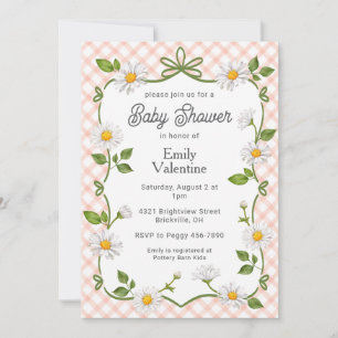 Invitation 011 Fleurs de terre cuite rouille Fleurs de margue