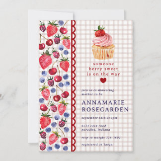 Invitation 013 Cupcake Baby Shower au Chocolat et aux Baies