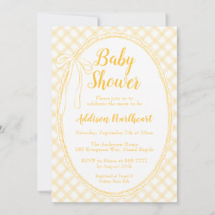 Invitation 016 Marigold Héritage Dentelle Vichy Baby Shower