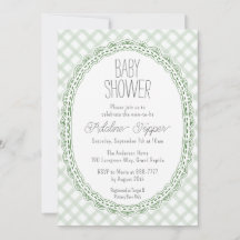 019 Forest Vintage Broderie Cadre Gingham Baby Sho