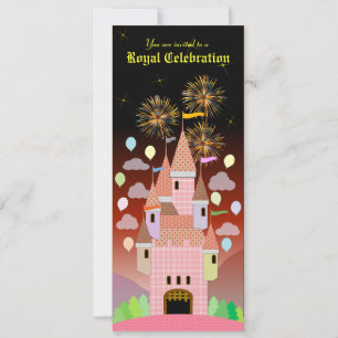 Invitation 029 d'anniversaire de enfant : Château