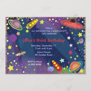 Invitation 047 d'anniversaire de enfant : Espace