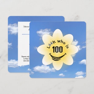 Invitation 1000e fête d'anniversaire soleil d'été