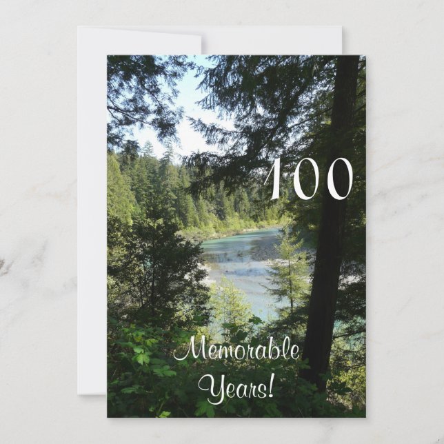 Invitation 100 années mémorables/Anniversaire Célébration-Lak (Devant)