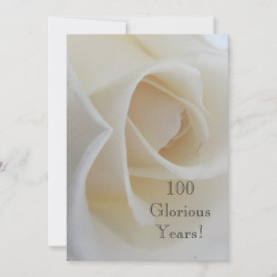 Invitation 100 GloriousYears!-Anniversaire Célébration/Rose b