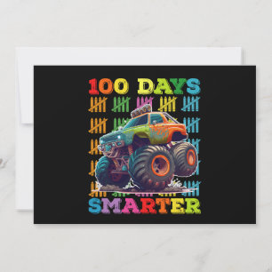 Invitation 100 Jours Camion Monster Smarter 100e jour École