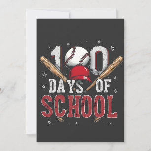 Invitation 100 jours d'amoureux du sport de baseball scolaire