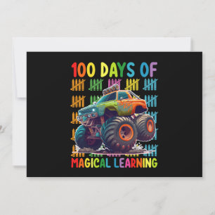 Invitation 100 Jours D'Apprentissage Magique Monster Truck Sc