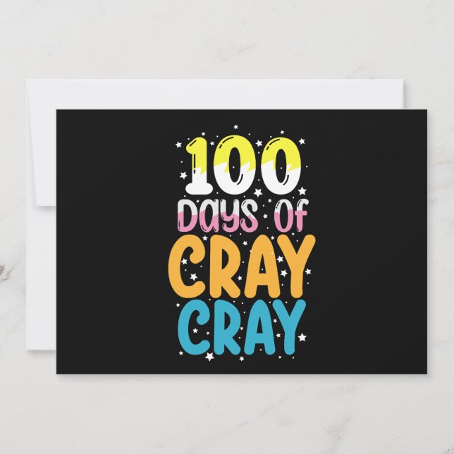 Invitation 100 Jours de Cray Cray 100e Jour de l'enseignant s (Devant)