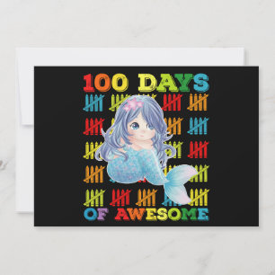 Invitation 100 Jours De Mermaid Magnifique 100E Jour De L'Éco