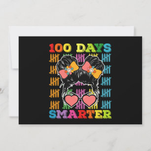 Invitation 100 Jours Smarter Messy Bun 100e Jour De L'École