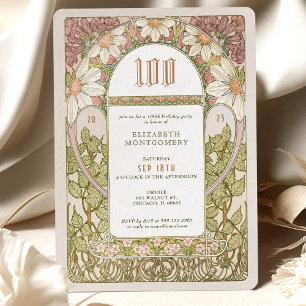 Invitation 100e Anniversaire Art Nouveau Marguerit