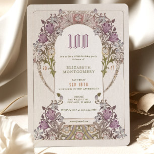 Invitation 100e anniversaire Art Nouveau W. Morris