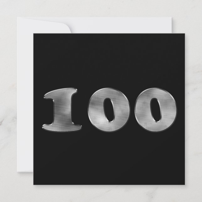 Invitation 100e anniversaire Black Silver| Numéro 100 (Devant)