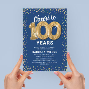 Invitation 100e anniversaire Blue Gold