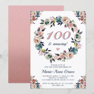 Invitation 100e anniversaire Fête Florale Dames