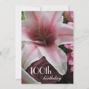 Invitation 100e anniversaire - Lily rose