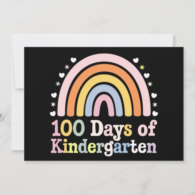 Invitation 100e Jour de la maternelle Enseignant Enfants 100  (Devant)