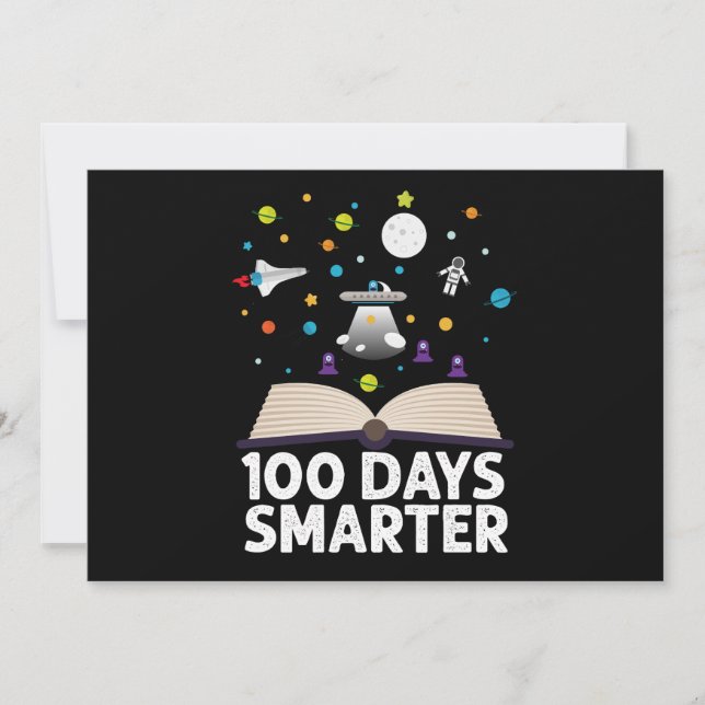 Invitation 100ème jour d'école 100 jours de livres plus intel (Devant)