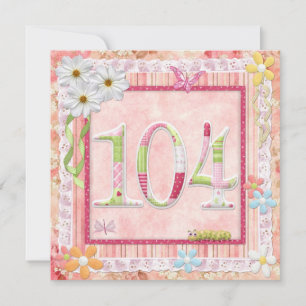 Invitation 104ème anniversaire style scrapbooking