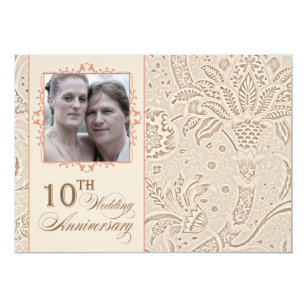 Invitations Faire Part Cartes Anniversaire Mariage 10 Ans Zazzle Fr