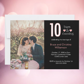 Invitation 10 ans et plus anniversaire Personnaliser