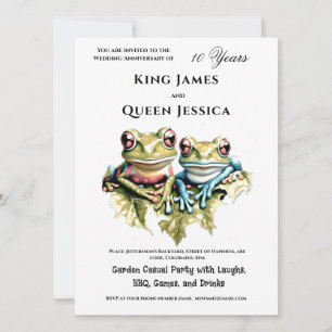 Invitation 10 ans Mariage Anniversaire Jardin Décontractée fê