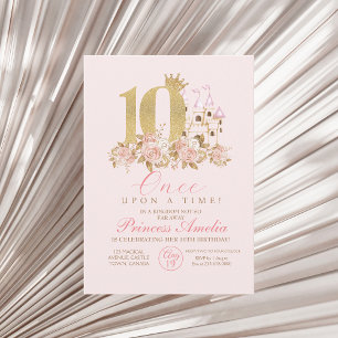 Invitation 10e anniversaire de la petite princesse