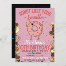 10e anniversaire Donut Thème Amusant Fête des fill