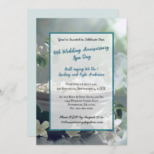 Invitation 10e anniversaire du Mariage Spa Wellness Invitatio