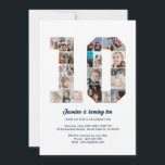Invitation 10e anniversaire Numéro 10 Photo personnalisée Col<br><div class="desc">Célébrez le 10ème anniversaire de votre enfant avec cette mignonne invitation. C'est un invitation de collage photo personnalisé qui vous permet de créer un design vraiment unique et mémorable. Ce modèle personnalisable vous permet d'insérer vos propres photos chères, en capturant les moments précieux de l'année de votre enfant. Cette invitation...</div>