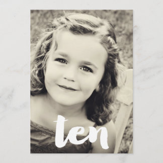 Invitation 10e anniversaire Numéro Dix Photo Overlay Invitati