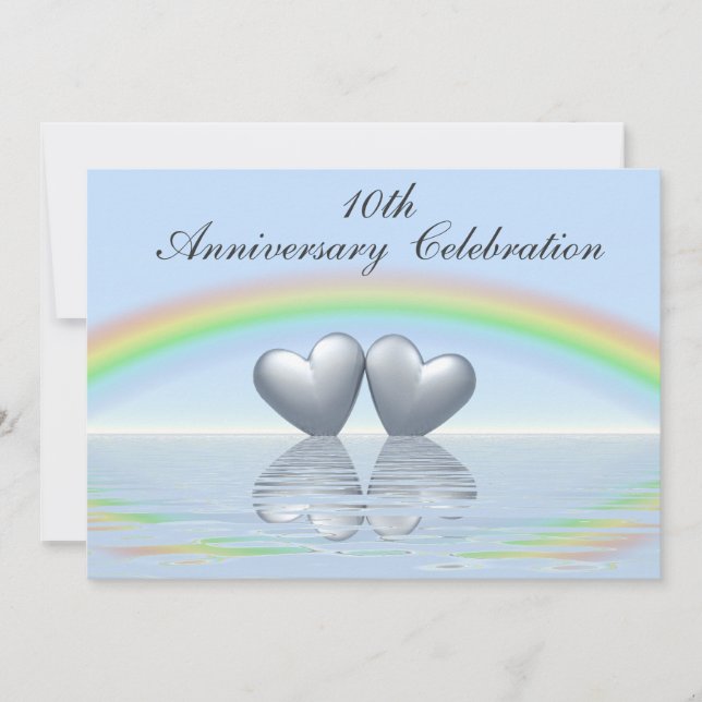 Invitation 10e anniversaire Tin Hearts (Devant)