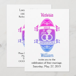 Invitation 11 ans traditionnel Acier 11e anniversaire de mari