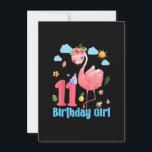 Invitation 11e anniversaire Filles Flamant rose 11 ans Tropic<br><div class="desc">Funny Flamingo Gift for men,  Gift for women,  wife,  husband,  son,  daughter,  grandson,  granddaughter. Design Gift Idea for Birthday,  Christmas,  Anniversary,  Fathers day,  Mothers Day,  matching outfit men,  women,  father,  wife,  teacher.</div>