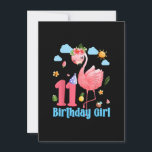 Invitation 11e anniversaire Filles Flamant rose 11 ans Tropic<br><div class="desc">Funny Flamingo Gift for men,  Gift for women,  wife,  husband,  son,  daughter,  grandson,  granddaughter. Design Gift Idea for Birthday,  Christmas,  Anniversary,  Fathers day,  Mothers Day,  matching outfit men,  women,  father,  wife,  teacher.</div>