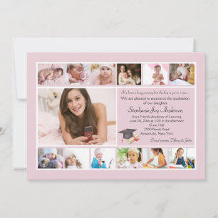 Invitation 13 Collage de diplômes photo (Personnalisé)