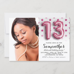 Invitation 13e anniversaire de la Parties scintillant Star Po