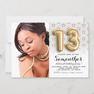 Invitation 13e anniversaire de la Parties scintillant Star Po