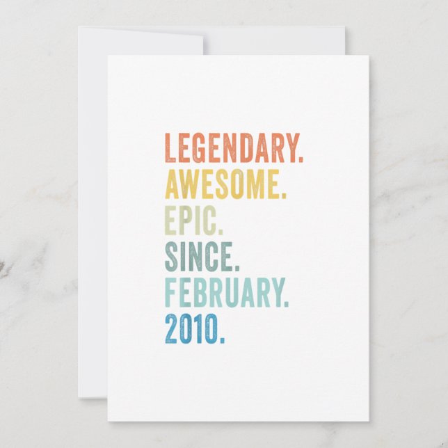 Invitation 13e anniversaire garçon légendaire épopée stupéfia (Devant)