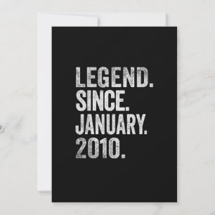 Invitation 13e anniversaire Garçons 13 ans légende depuis Jan