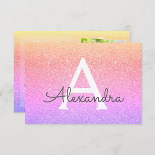 Invitation 13e anniversaire Sparkle Rainbow Photo