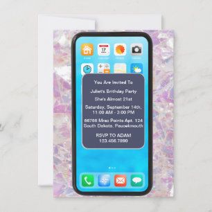 Invitation 13ème 14ème 15ème 18ème 21ème Téléphone Cellulaire